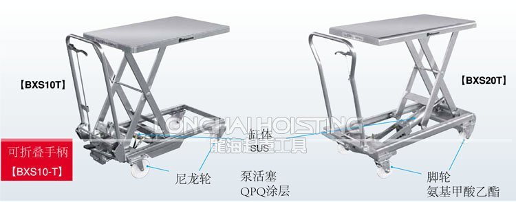 BISHAMON BXS不銹鋼升降平臺(tái)車