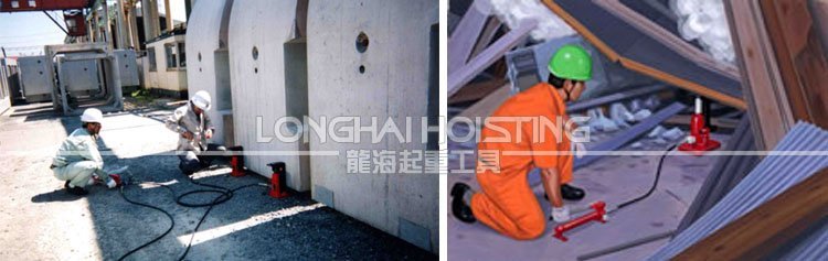 K1-150S分離式爪式千斤頂應用