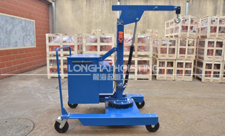 半電動旋轉液壓小吊車實物